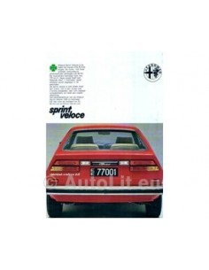 1979 Alfa Romeo Sprint Veloce Leaflet Nederlands