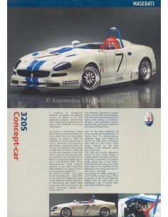 2001 MASERATI 320S CONCEPT-CAR PROSPEKT ITALIENISCH ENGLISCH