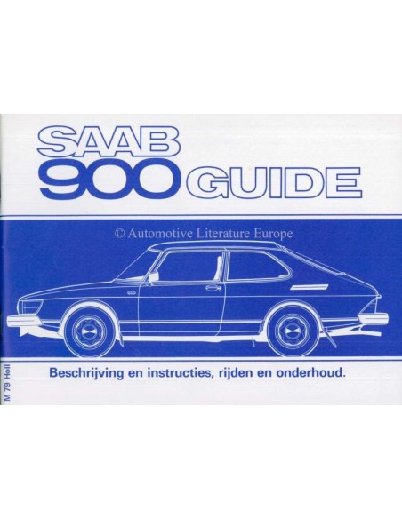1979 SAAB 900 INSTRUCTIEBOEKJE NEDERLANDS