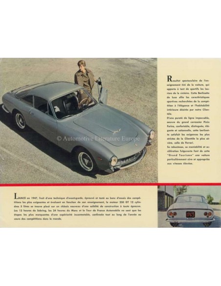 1963 FERRARI 250 GT BERLINETTA LUSSO BROCHURE FRANS