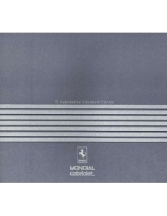 1984 FERRARI MONDIAL CABRIOLET BROCHURE 313/84