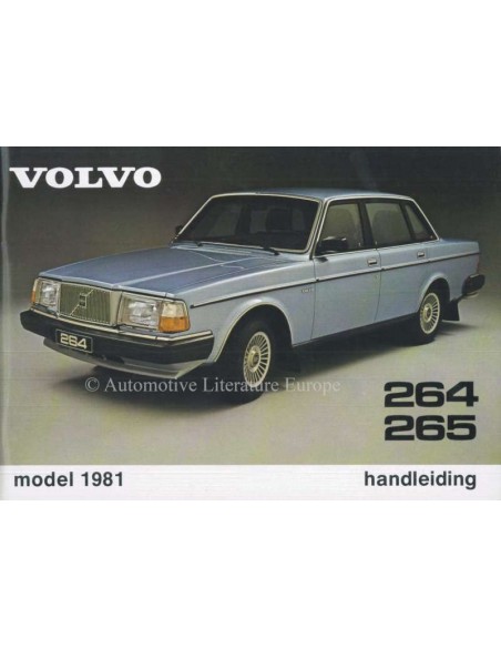 1981 VOLVO 264 265 OWNERS MANUAL DUTCH