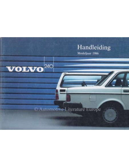 1986 VOLVO 240 OWNERS MANUAL DUTCH
