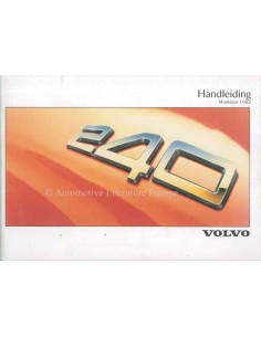 1988 VOLVO 240 OWNERS MANUAL DUTCH