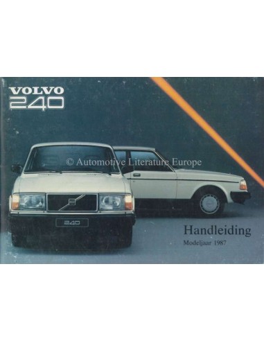 1987 VOLVO 240 INSTRUCTIEBOEKJE NEDERLANDS