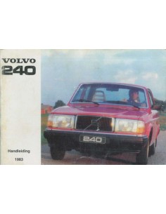 1983 VOLVO 240 BETRIEBSANLEITUNG NIEDERLÄNDISCH