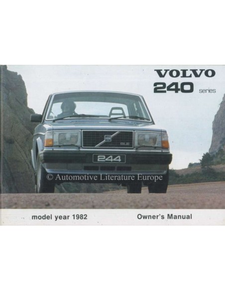 1982 VOLVO 240 OWNERS MANUAL ENGLISH