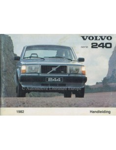 1982 VOLVO 240 BETRIEBSANLEITUNG NIEDERLÄNDISCH