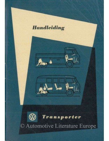 1961 VOLKSWAGEN T1 TRANSPORTER BETRIEBSANLEITUNG NIEDERLÄNDISCH