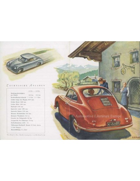 1949 PORSCHE 356 BROCHURE GERMAN