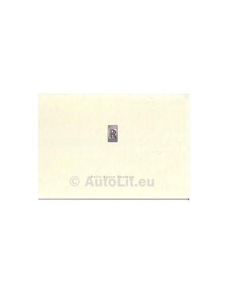2004 ROLLS ROYCE PHANTOM BROCHURE ENGELS