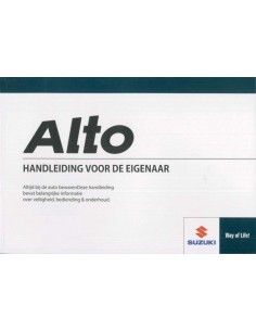 2009 SUZUKI ALTO INSTRUCTIEBOEKJE NEDERLANDS