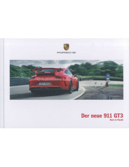 2018 PORSCHE 911 GT3 HARDCOVER BROCHURE GERMAN