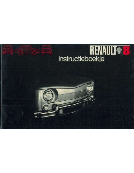 1969 RENAULT 8 BETRIEBSANLEITUNG NIEDERLANDISCH