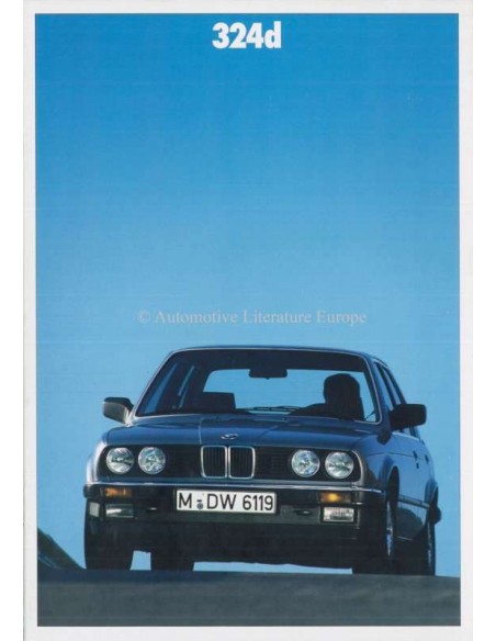 1987 BMW 3 SERIE DIESEL BROCHURE NEDERLANDS