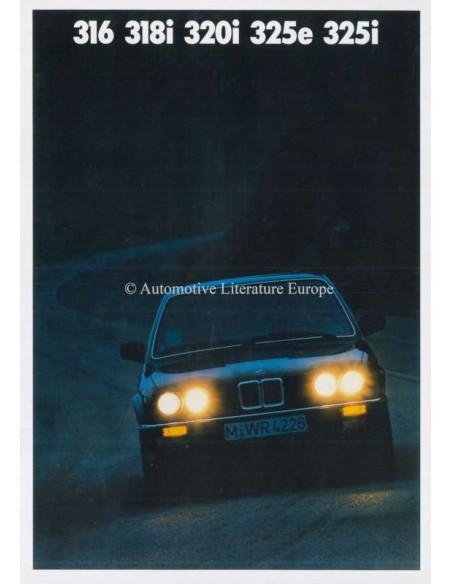 1987 BMW 3 SERIE SEDAN BROCHURE DUITS