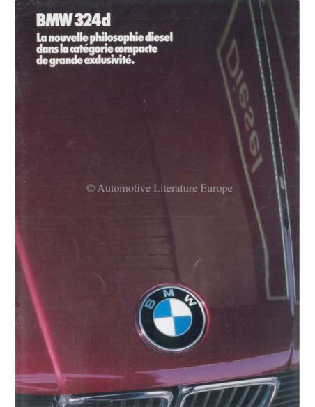1985 BMW 3 SERIE DIESEL BROCHURE FRANS
