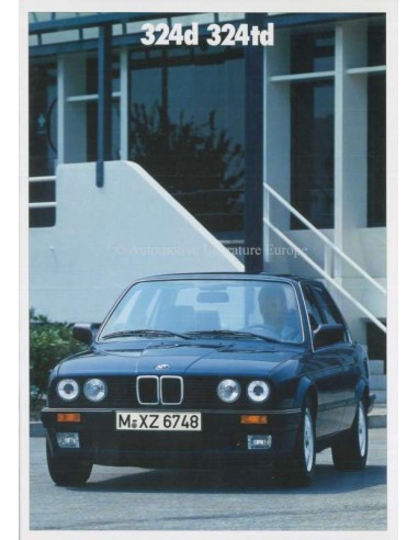 1987 BMW 3 SERIE DIESEL BROCHURE DUITS