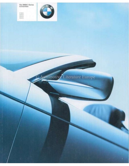 2001 BMW 3 SERIE CABRIO BROCHURE ENGELS
