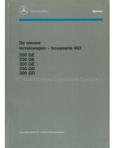 1991 MERCEDES BENZ G CLASS W463 WERKSTATTHANDBUCH NIEDERLÄNDISCH
