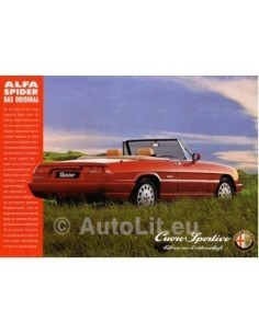 1990 ALFA ROMEO SPIDER LEAFLET DUITS