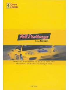 2003 FERRARI 360 CHALLENGE TROFEO PIRELLI BROCHURE ITALIAN / ENGLISH