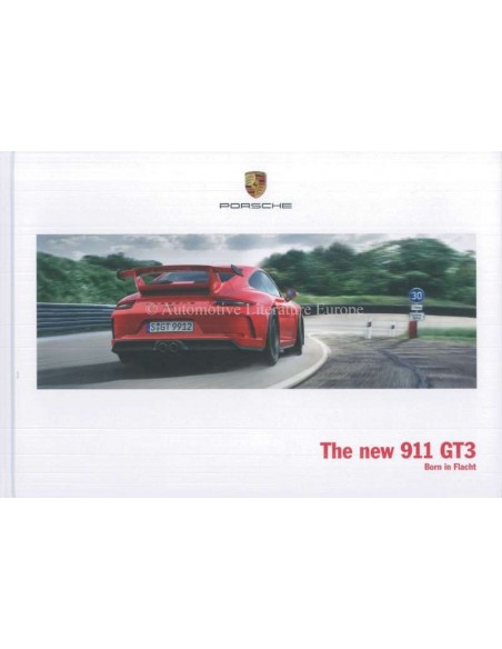 2018 PORSCHE 911 GT3 HARDCOVER BROCHURE ENGLISH