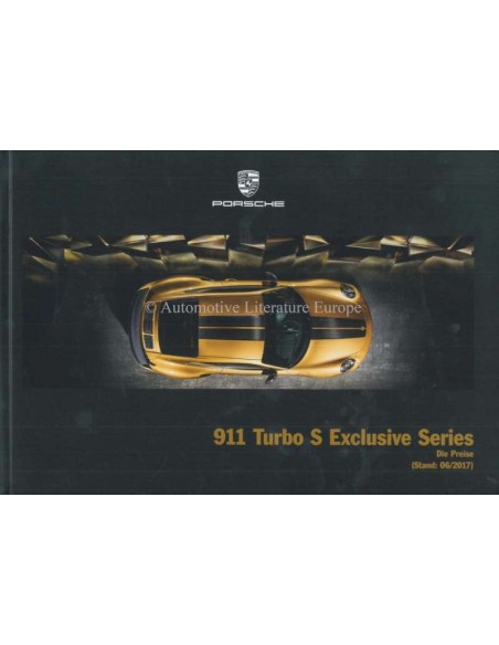 2018 PORSCHE 911 TURBO S EXCLUSIVE SERIES HARDCOVER BROCHURE GERMAN