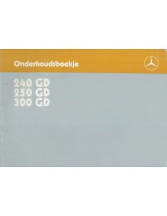 1987 MERCEDES BENZ G KLASSE 240GD 250GD 300GD ONDERHOUDSBOEKJE NEDERLANDS