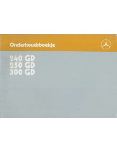 1987 MERCEDES BENZ G KLASSE 240GD 250GD 300GD ONDERHOUDSBOEKJE NEDERLANDS