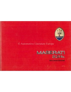 1989 MASERATI 2.24V INSTRUCTIEBOEKJE ITALIAANS