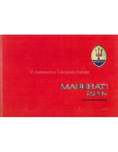 1989 MASERATI 2.24V OWNERS MANUAL ITALIAN