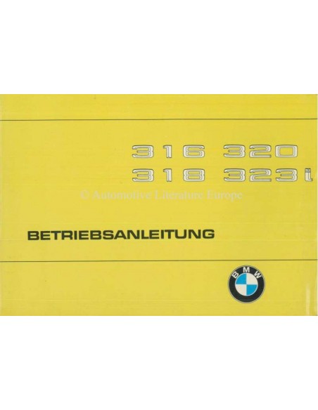 1979 BMW 3 SERIES OWNERS MANUAL GERMAN
