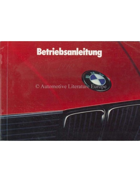 1990 BMW 3 SERIE INSTRUCTIEBOEKJE DUITS