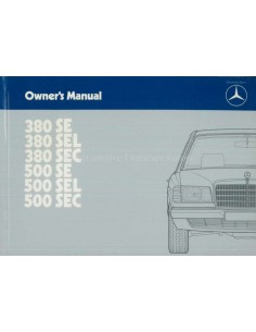 1984 MERCEDES BENZ S KLASSE INSTRUCTIEBOEKJE ENGELS