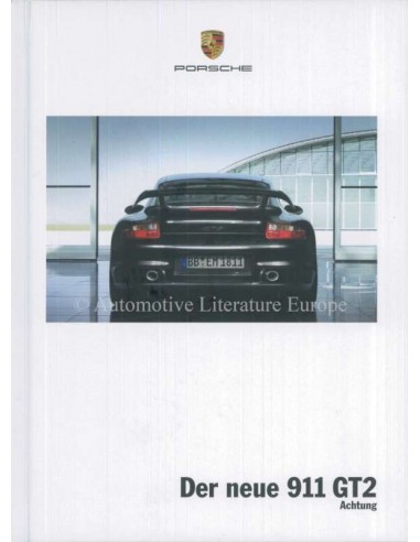 2008 PORSCHE 911 GT2 HARDCOVER BROCHURE GERMAN