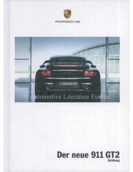 2008 PORSCHE 911 GT2 HARDCOVER BROCHURE GERMAN