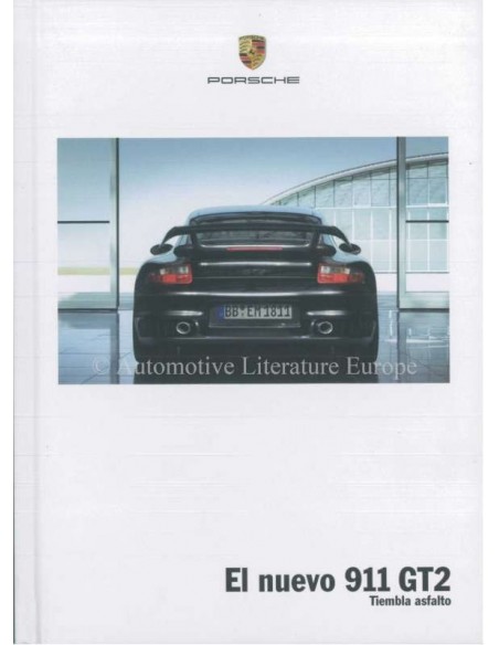2008 PORSCHE 911 GT2 HARDCOVER PROSPEKT SPANISCH