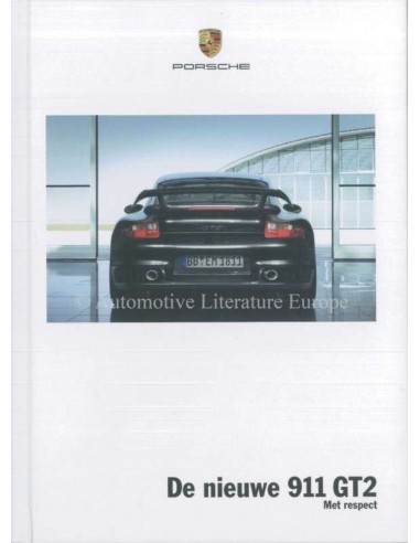 2008 PORSCHE 911 GT2 HARDCOVER PROSPEKT NIEDERLÄNDISCH