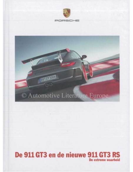 2010 PORSCHE 911 GT3 + RS HARDCOVER PROSPEKT NIEDERLÄNDISCH
