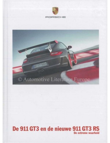 2010 PORSCHE 911 GT3 + RS HARDCOVER PROSPEKT NIEDERLÄNDISCH