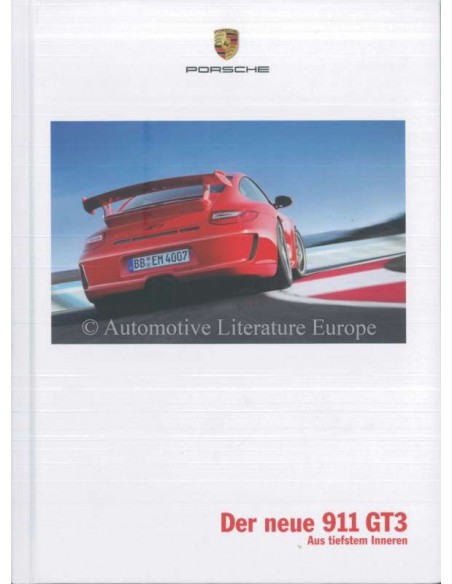 2009 PORSCHE 911 GT3 HARDCOVER PROSPEKT DEUTSCH