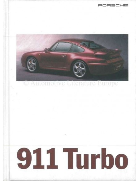 1995 PORSCHE 911 TURBO HARDCOVER PROSPEKT DEUTSCH