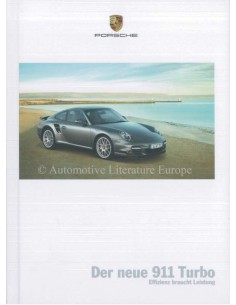2010 PORSCHE 911 TURBO HARDCOVER BROCHURE DUITS
