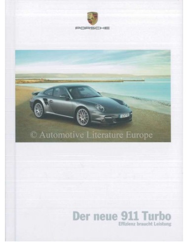 2010 PORSCHE 911 TURBO HARDCOVER BROCHURE DUITS