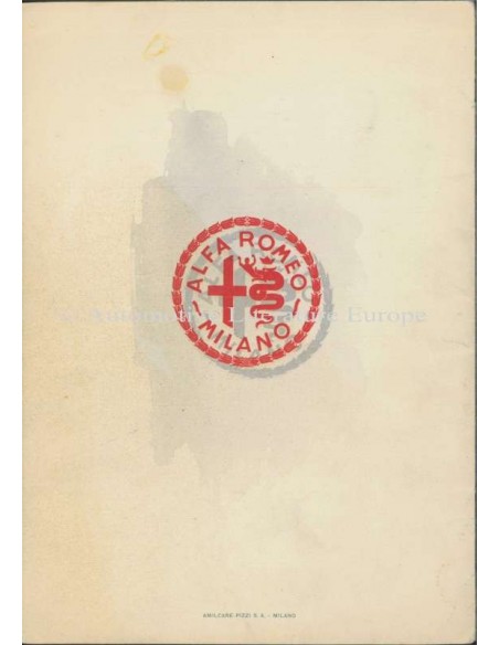 1955 ALFA ROMEO 950 AUTOCARRO BROCHURE ITALIAANS