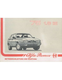 1989 ALFA ROMEO 75 INSTRUCTIEBOEKJE NEDERLANDS