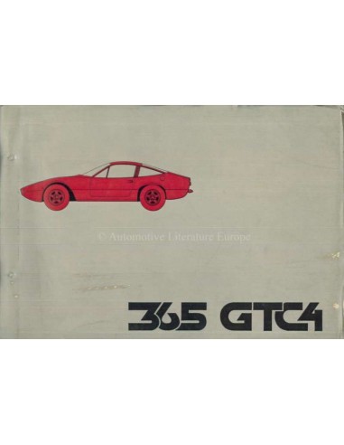 1972 FERRARI 365 GTC/4 SPARE PARTS CATALOG 59/71
