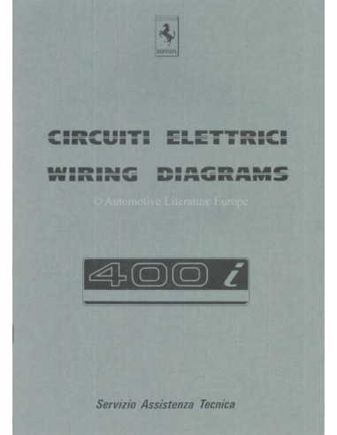 1983 FERRARI 400I ELEKTRIK SCHALTPLAN WERKSTATTHANDBUCH 291/83