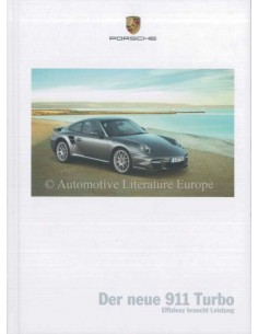 2010 PORSCHE 911 TURBO HARDCOVER PROSPEKT ENGLISCH 